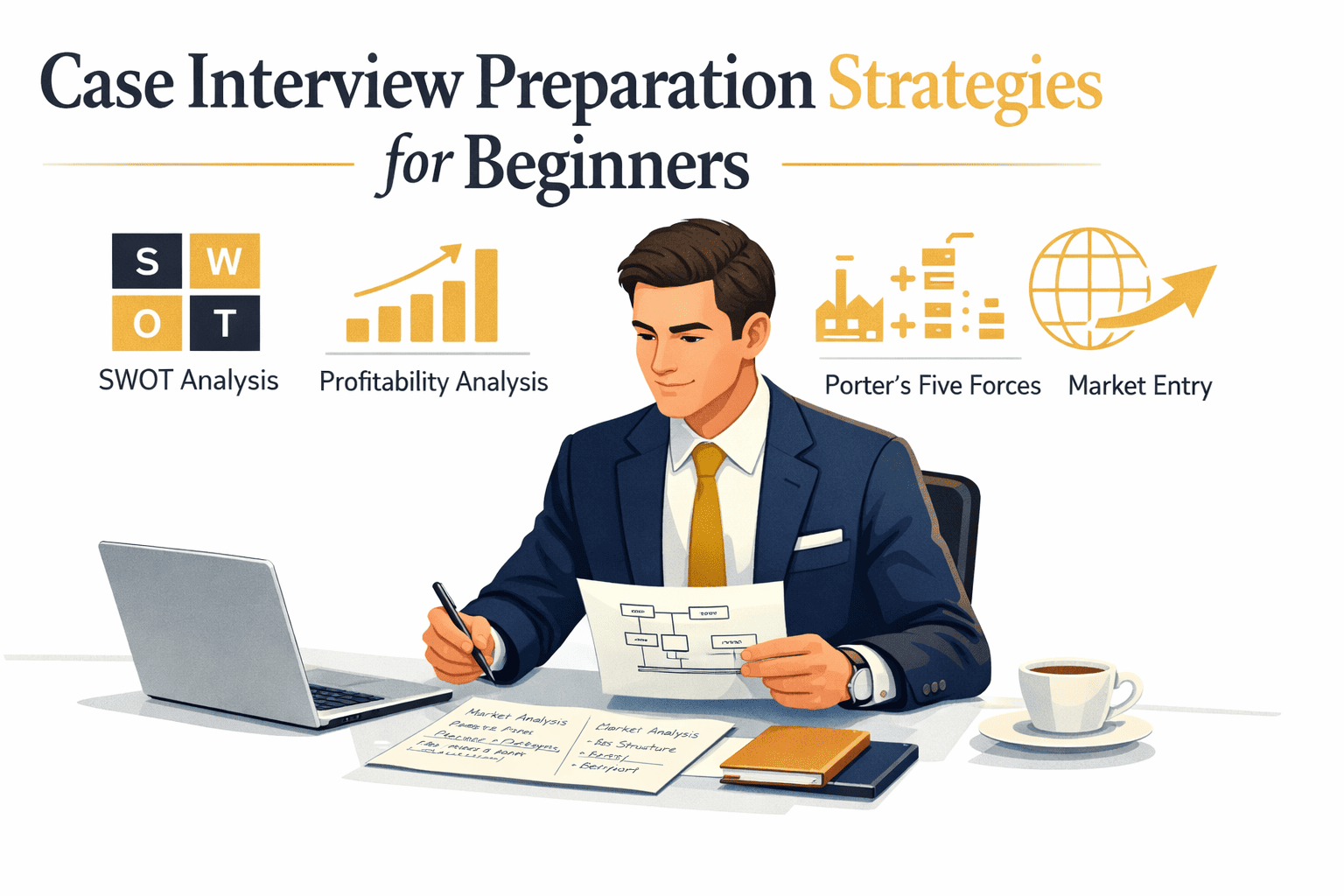 Beginner's guide to case interview preparation strategies for consulting jobs