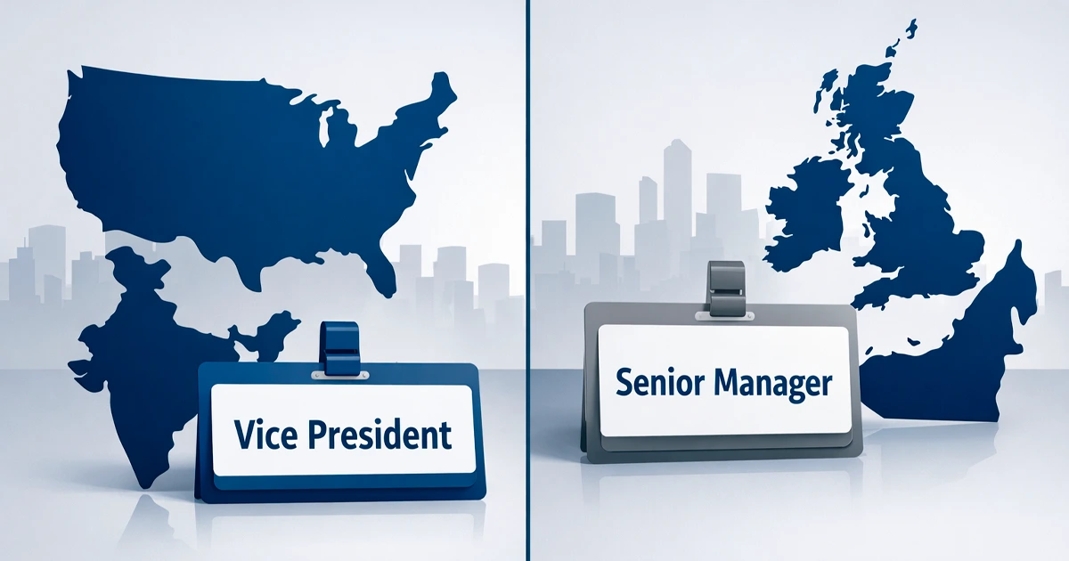Comparison of job titles across USA, UK, India and UAE