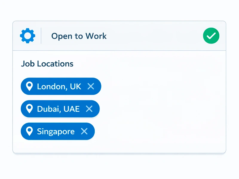 Setting target locations in LinkedIn Open to Work settings