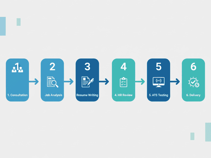 Elite Resumes ATS professional service process including job description analysis and HR review
