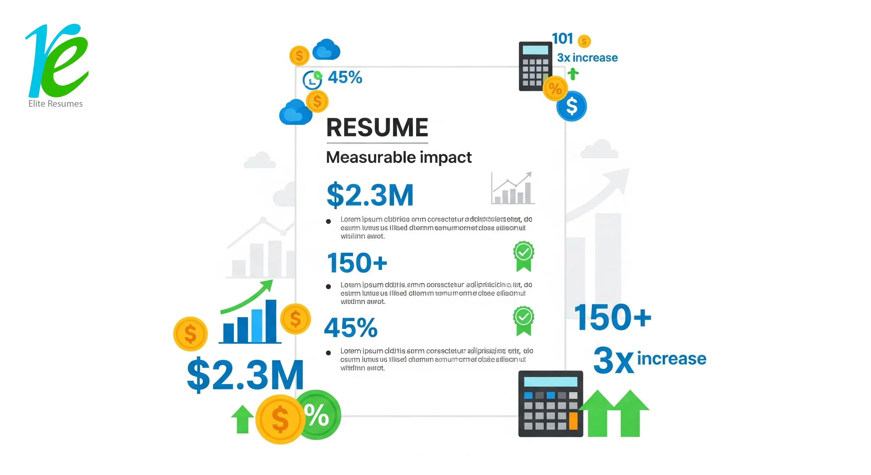 Quantified achievements and metrics for resume success